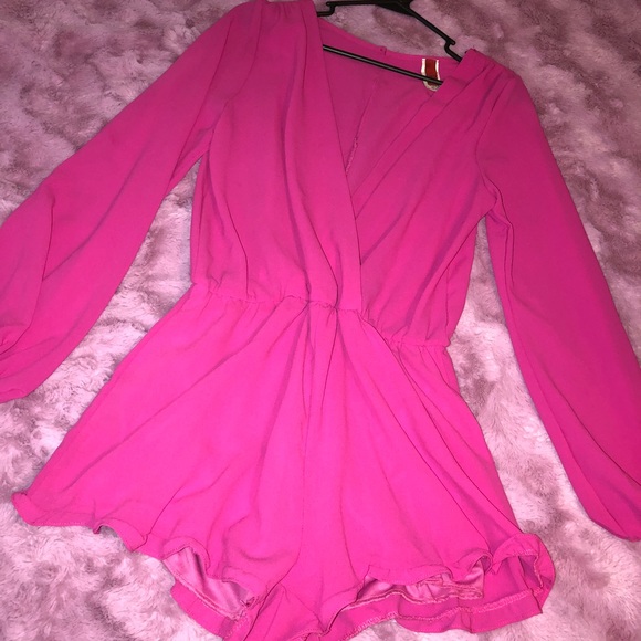 Dresses & Skirts - Beautiful Hot Pink Long Sleeved Romper